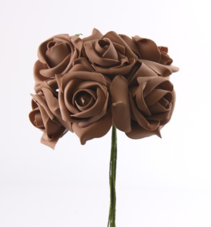 Picture of Large brown colourfast foam roses x 6-8cm